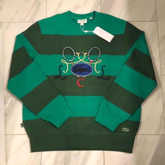 Men’s Lacoste Pullover Two Tone Sweatshirt - Picture 1 of 6